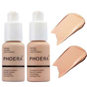 BestLand 2Pack PHOERA Foundation Full Coverage Liquid Foundation Cream