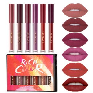 URQT 6Pcs Matte Non-Stick Cup Makeup lipstick Set for Women Girls.