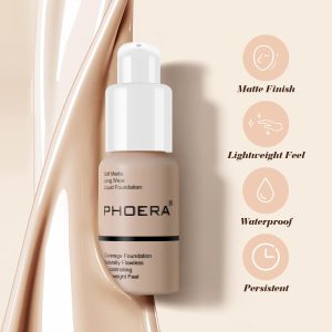 BestLand 2Pack PHOERA Foundation Full Coverage Liquid Foundation Cream
