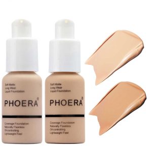 BestLand 2Pack PHOERA Foundation Full Coverage Liquid Foundation Cream