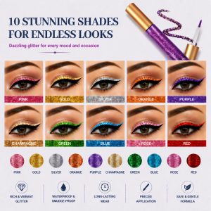 10 Colors Liquid Glitter Eyeliner Metallic