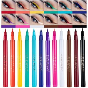BestLand 12 Colors Matte Liquid Eyeliner Set