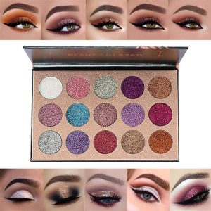 BestLand 15 Colors Glitter Eyeshadow Palette