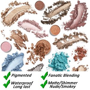 35 Colors Eyeshadow Palette with 7Pcs Makeup Brushes Set.