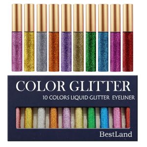 10 Colors Liquid Glitter Eyeliner Metallic